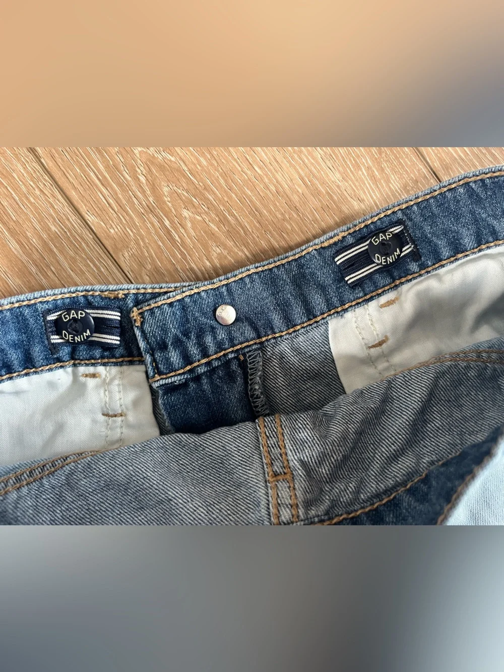 Gap Kids washed and unworn light & dark Denim Shorts Size 14 Slim 100% Cotton